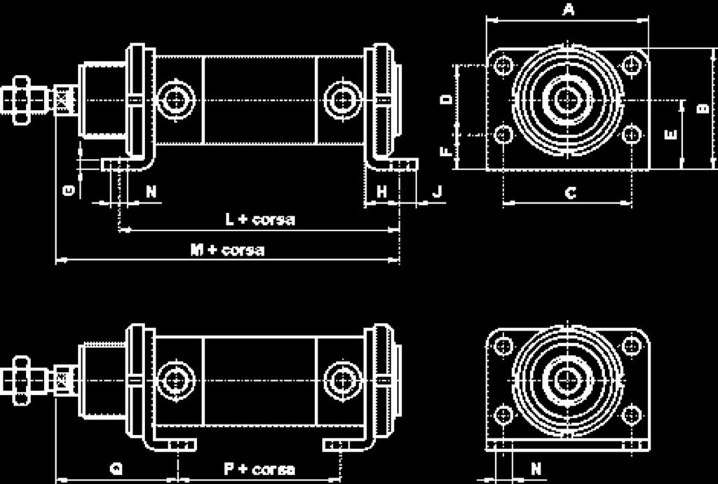 fissaggi per cilindri tondi fixing elements for round cylinders