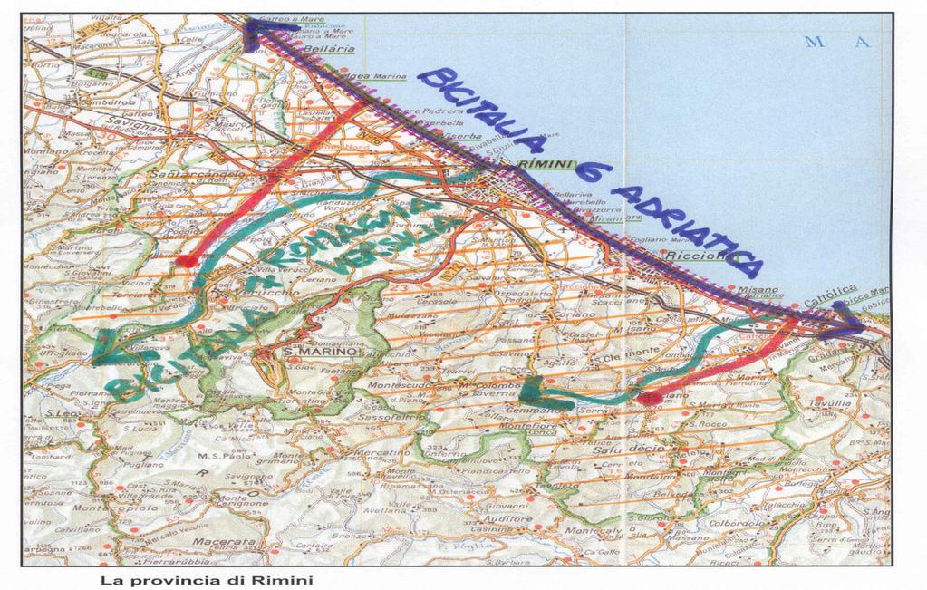 Schema generale piste ciclabili Servizio