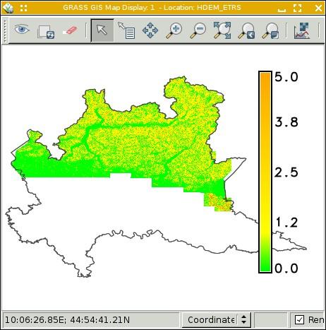 Confronto GRASS - Matlab 16 da R40 a ETRF Lombardia intervallo numero punti %sul totale -94-10 17112 0.05% -10-5 86857 0.25% -5-1 5453783 15.60% -1-0.1 7858795 22.48% -0.1 0.1 8089861 23.