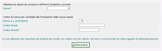 Passaggio frequentanti dall a.s. precedente La funzione consente di collocare gli alunni del nuovo anno scolastico a partire dalle frequenze dell anno scolastico precedente.