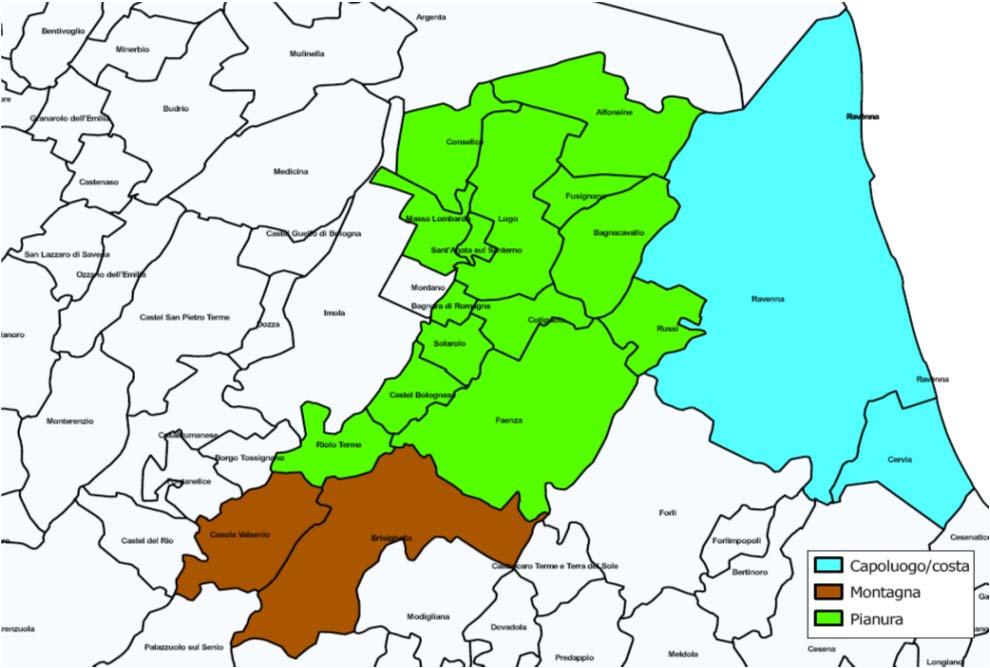 1. SUDDIVISIONE DEL TERRITORIO Settori Comuni Bacino di Gestione n Comuni Abitanti al 31/12/2012 % su abitanti totali A Cervia, Ravenna Capoluogo/costa 2 188.