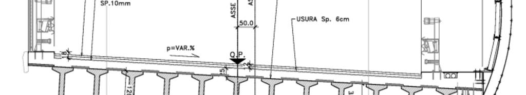 Ponte sul Torrente Tovate Il ponte è costituito da un unica campata avente luce di calcolo pari a 26.00 m misurata in asse appoggi spalle. La larghezza complessiva dell impalcato è pari a 13.