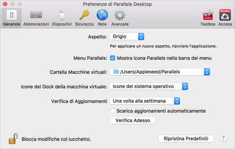 Installare o Aggiornare Parallels Desktop Installa aggiornamenti di software Periodicamente, Parallels offre aggiornamenti di software grati per migliorare Parallels Desktop.