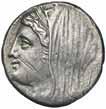 193 Siracusa - Agatocle (317-289 a.c.) AE 22 - Busto di Artemide a d. con faretra sulla spalla - R/ Fulmine alato - Mont. 5184; S. Ans. 708 (AE g. 7,83) R qspl/bb+ 80 199 Siracusa - Icetas (287-278 a.