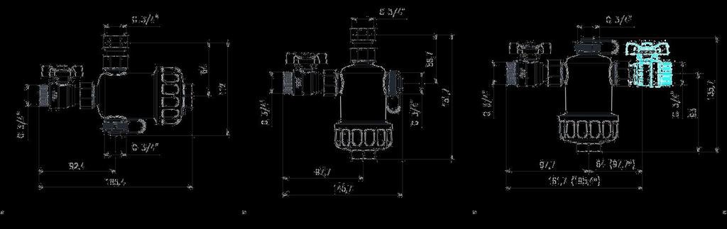 CARATTERISTICHE COSTRUTTIVE Crp prta-cartuccia: Pliammide PA66 + 30% FV Tapp prta-magnete: Pliammide PA66 + 30% FV Cartuccia filtrante: AISI 304 Tenute idrauliche: EPDM PEROX Magnete: Nedimi REN35 B