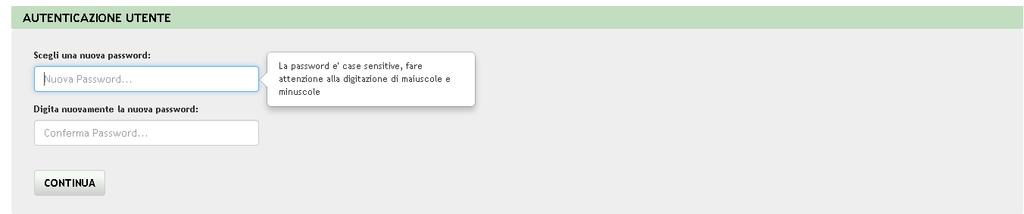 Il sistema richiede l inserimento della password definitiva.