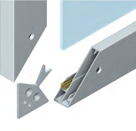 PROFILI ANTE DOOR PROFILES DA9 21,5 20 50 13,3 L pannello = L anta 30 mm H pannello = H anta 30 mm Spessore pannello mm Squadretta cod. SQ002 vedi pag.