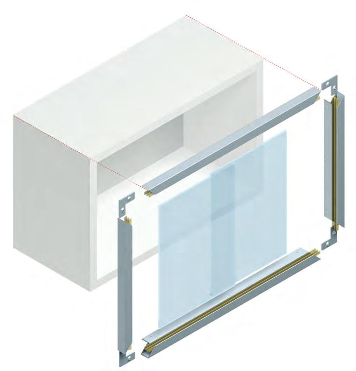 DIMENSIONI PANNELLI ANTA SCORREVOLE DIMENSIONS OF SLIDING DOOR PANELS LV Per un corretto calcolo delle dimensioni dei profili è necessario fornire le misure del vano in cui va inserito il telaio.