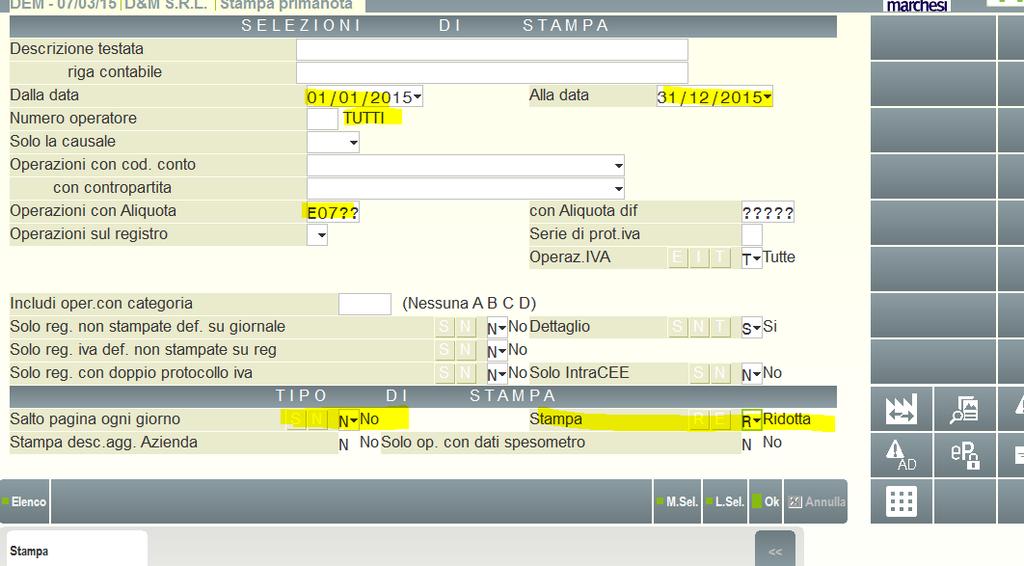 Se a fronte di questa stampa vi venisse richiesto di ricercare quando e per chi è stata utilizzata una determinata aliquota esente, vi consigliamo di procedere con