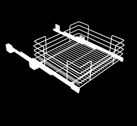 Individual pull-out basket with soft closing.