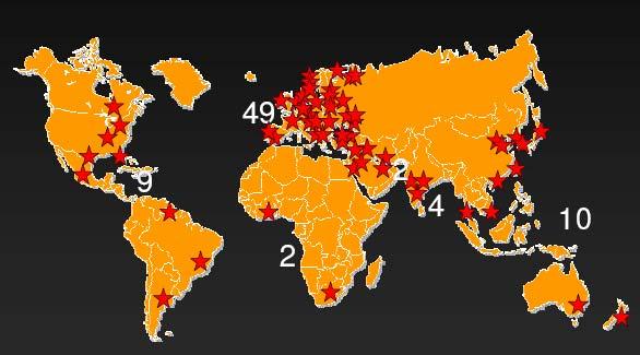 nel mondo  banche di CSE Dove sono allocati i