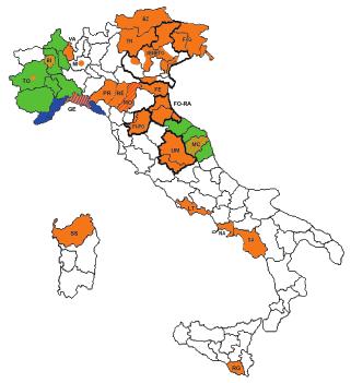 I TUMORI IN ITALIA - RAPPORTO 2007 Registry 1976 1977 1978 1979 1980 1981 1982 1983 1984 1985 1986 1987 1988 1989 1990 1991 1992 1993 1994 1995 1996 1997 1998 1999 2000 2001 2002 2003 2004 2005