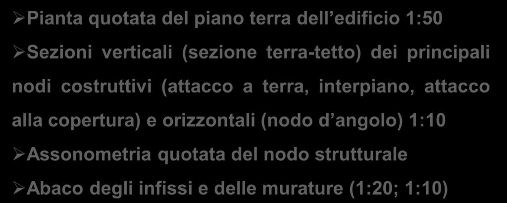 costruttivi (attacco a terra, interpiano,