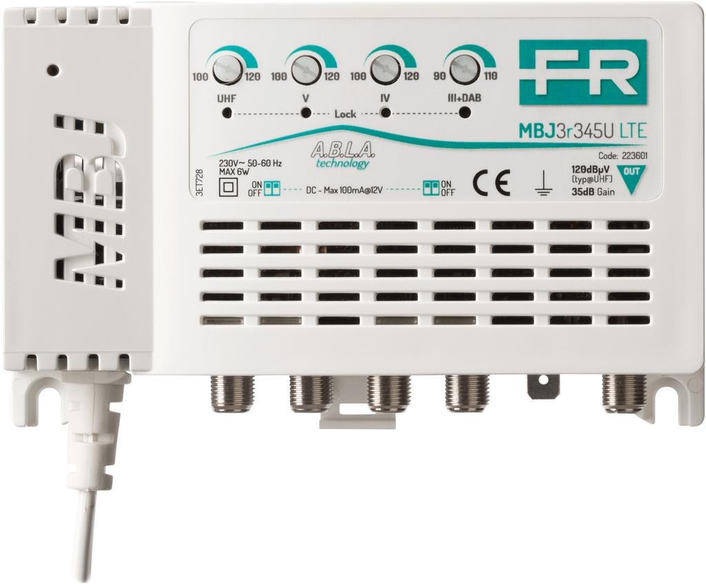 Questo sistema esclusivo FRACARRO permette al centralino di mantenere costante il livello di uscita TV impostato mediante i trimmer dedicati anche al variare del livello del segnale di ogni