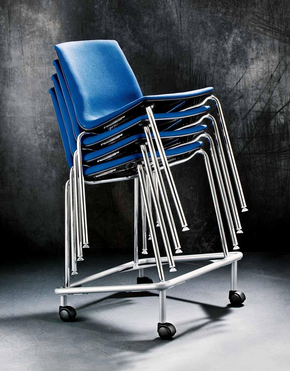 33 Carrello porta-sedie con struttura in metallo verniciato (art. 0506 fino a 10 pz. - art. 3012 fino a 20 pz.