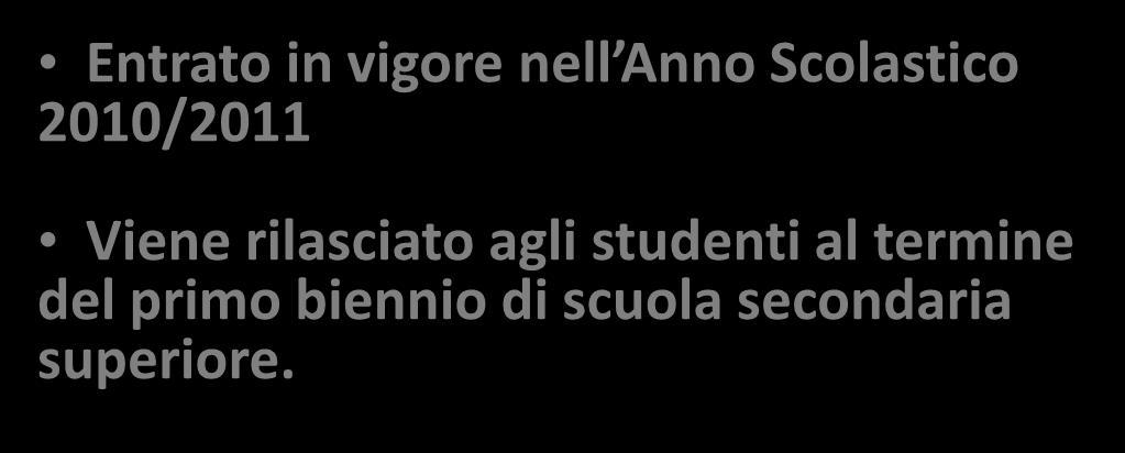 DECRETO MIUR 139 22-08-2007 Certificato delle competenze di base acquisite nell obbligo scolastico