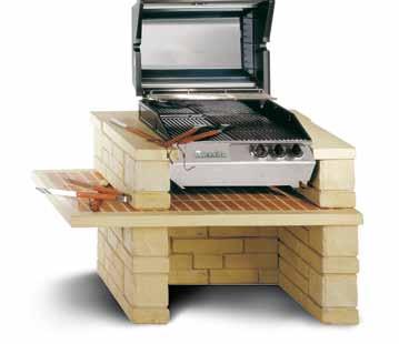 Barbecue EURO E TURBO BASIC soluzioni ad incasso 4 2 1 3 I barbecues DOLCEVITA si prestano ad essere inseriti in strutture fisse: è una soluzione originale sempre più apprezzata, in particolare in