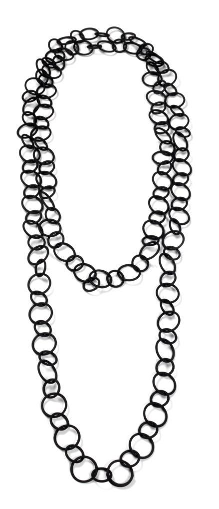 SUPERLEGGERA LONG 2 GIRI + T / collana/necklace Colori / Colors: black, blue tuareg, grey concrete, red rubus,