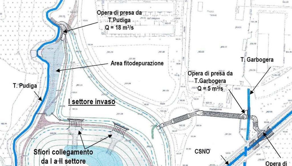 PROGETTO DEFINITIVO AREA LAMINAZIONE SENAGO Corsi d acqua che alimentano l invaso: T. Seveso (attraverso il CSNO), T. Garbogera e T.