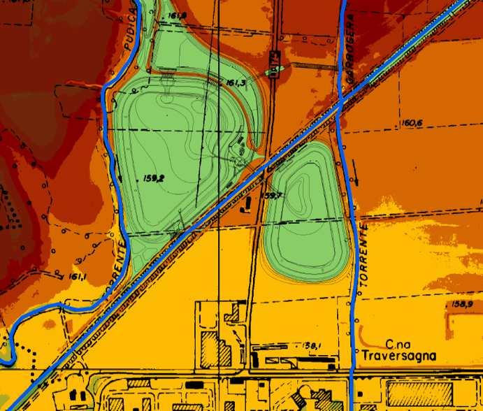 ANALISI COLLASSO ARGINALE Scenario di riferimento dell ipotetico collasso dell argine perimetrale: - ipotetico cedimento di una parte del lato sud del rilevato arginale a servizio del III Settore