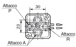 VT317 Scarico comune/dimensioni (intercambiabile con VVT320 per montaggio) Senza adattatore di montaggio/vv317-02- 1-02 Posizione attacco valvola L: Dimensioni (mm) L n 2 3 4 L1 L2 121 106 167 152