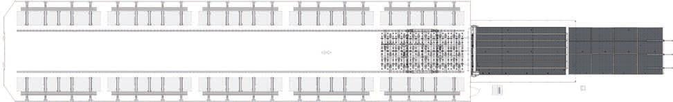 Linea 3 pezzi Genius LS-ML (5 posizioni di prelievo) Line with 3 machines Genius LS-ML (5 loading stations) Linea 3 pezzi Genius