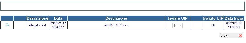 Il processo di invio è analogo a quello di invio della SOS