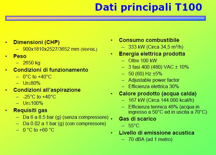 Impianto sperimentale: