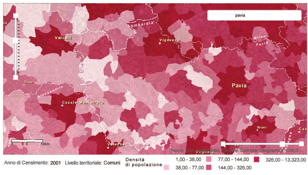 4. Analisi dei servizi prima infanzia nel Distretto Lomellina 143 Figura 1. Densità di popolazione (n.