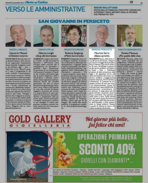 Pagina 19 RINNOVA PERSICETO. Maurizio Serra «Basta sprechi» MAURIZIO Serra, della lista civica Rinnova Persiceto.