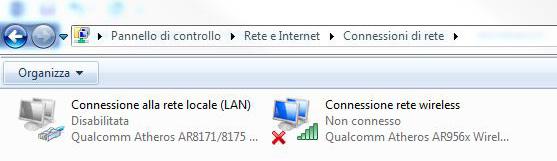 Quale versione di Windows avete? Windows 7 Selezionare nel pannello di sinistra Modifica impostazioni scheda. Windows Vista Nel pannello di sinistra selezionare Gestione delle connessioni di rete. 4.