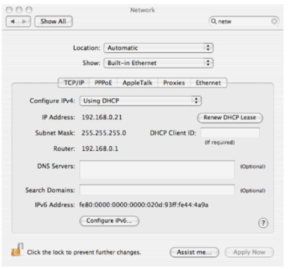 L opzione Ethernet apparirà in grigio. Cliccare sul lucchetto in fondo alla pagina per modificare le impostazioni. 5.