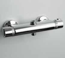 doccia, con raccordo/attacco colonna doccia in ottone Chrome brass thermostatic shower mixer, with adapter shower column.