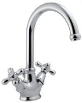 Rubinetteria PON 5 viareggio DESCRIZIONE COLORE 0321999 Monoforo lavabo con collo girevole e scarico,