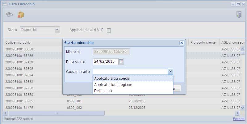 scartare i microchip in base alle causali