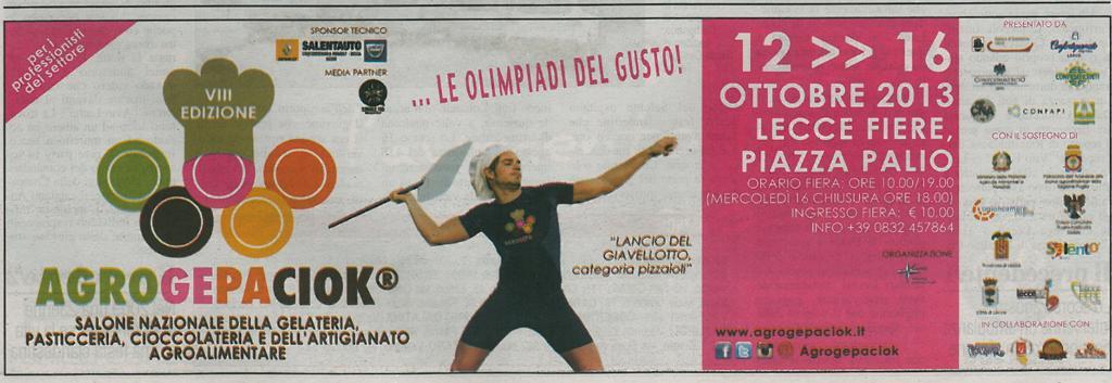 Mittente Quotidiano di Lecce Data Uscita 14 Ottobre 2013