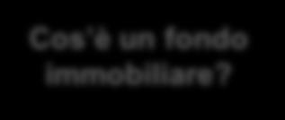 I FONDI IMMOBILIARI A s p e t t i G e n e r a l i I fondi immobiliari sono prodotti di gestione collettiva del risparmio che si caratterizzano per l investimento di almeno 2/3 del proprio patrimonio