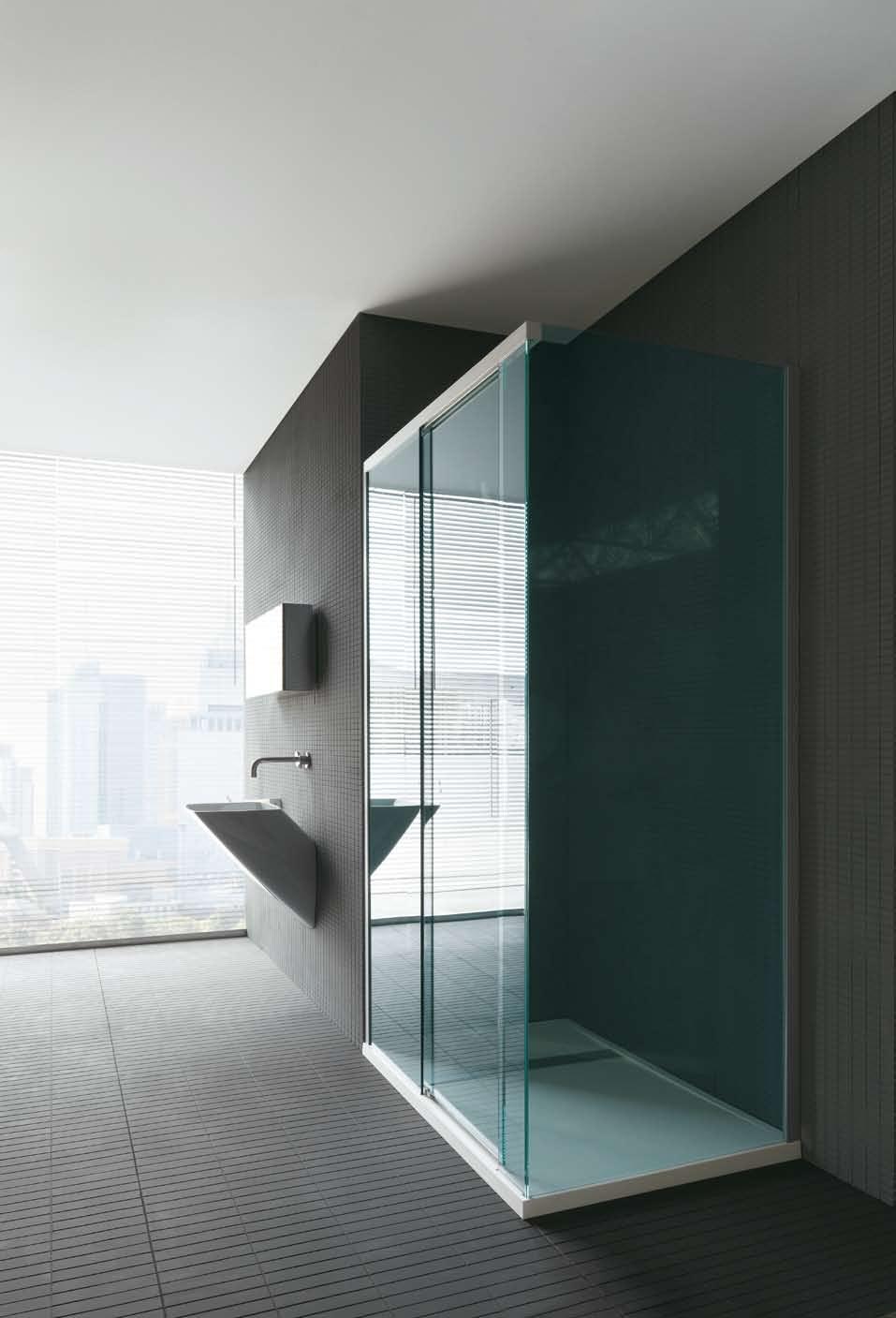 shower cabin with sliding door LINEARE piatto doccia