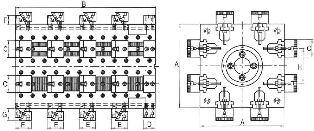 Sistema modulare Gerardi PORTPZZI MOULRI Gerardi modular system MOULR TOMSTONS imensioni mm / imension mm rt.