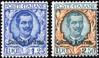 1811 F - 1928/29 - ** ERITREA, francobolli d Italia 1926