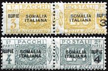 1861 F - 1923 - ** SOMALIA, Pacchi postali, valori in rupie, n