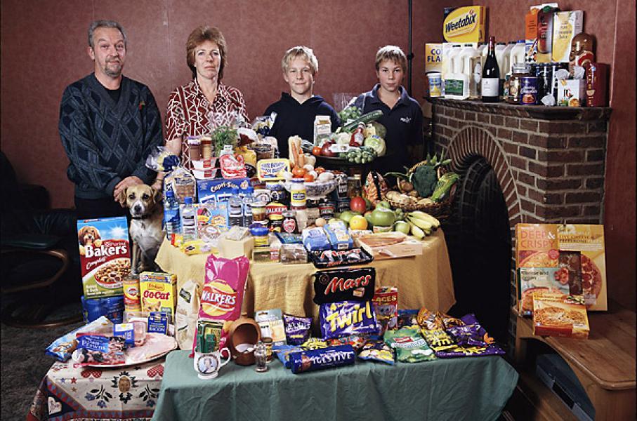 Spendendo oltre 250 dollari a settimana per il cibo, la famiglia media britannica mangia in gran parte cibo elaborato e dolciumi.