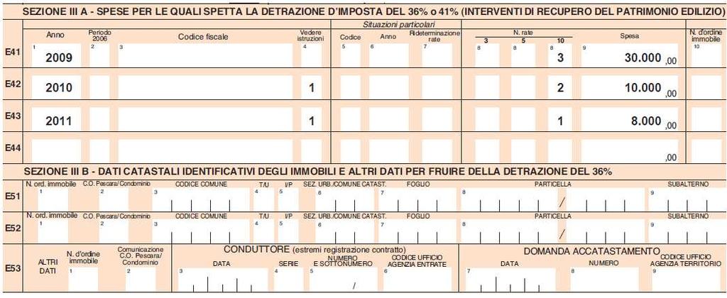 Esempi. Limite di spesa: trattandosi del medesimo intervento che prosegue in più anni, vanno considerate le spese sostenute in ciascun anno nel rispetto del limite massimo personale di 48.000,00.