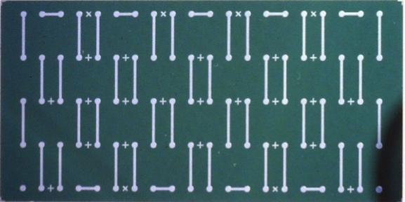 30 mm 0,300 griglia 0,250 mm 15 mm Silicon dummy chip (50um thick) 0,200 assoluto 0,150 riga 1 riga 2