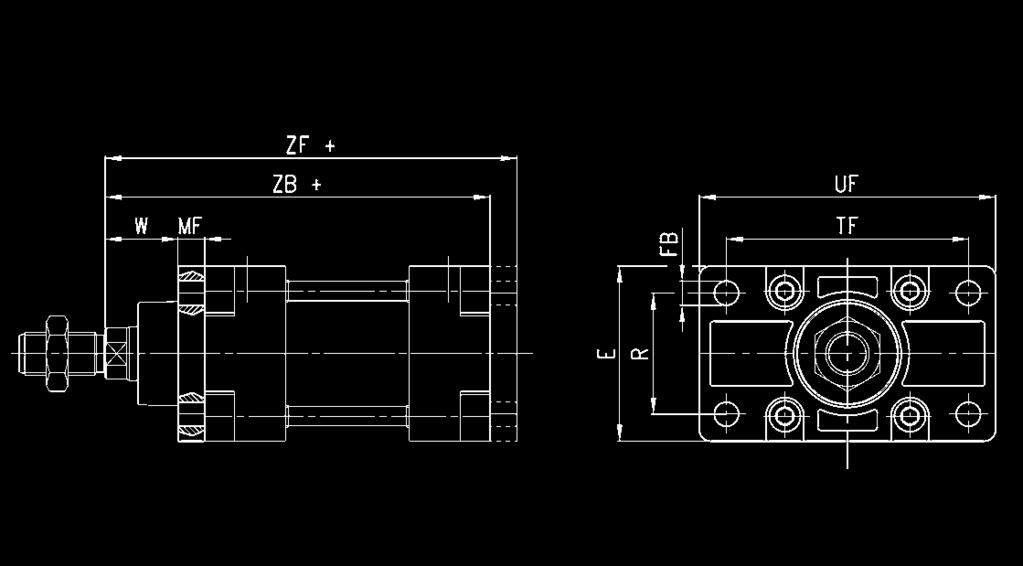 Mod. D-E N flangia N 4 viti Mod.