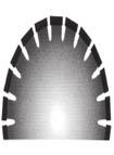 Dischi diamantati turbo Corona continua Velocità massima d uso 80 m/s Turbo diamond discs Continous rim Max speed 80 m/s Misure standard Size A universale building univ. profess.