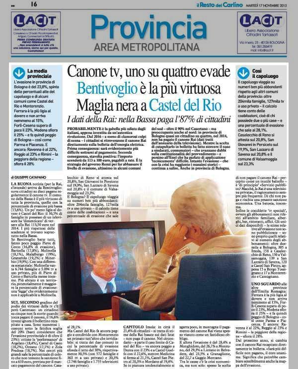 17 novembre 2015 Pagina 16 Il Resto del Carlino (ed.