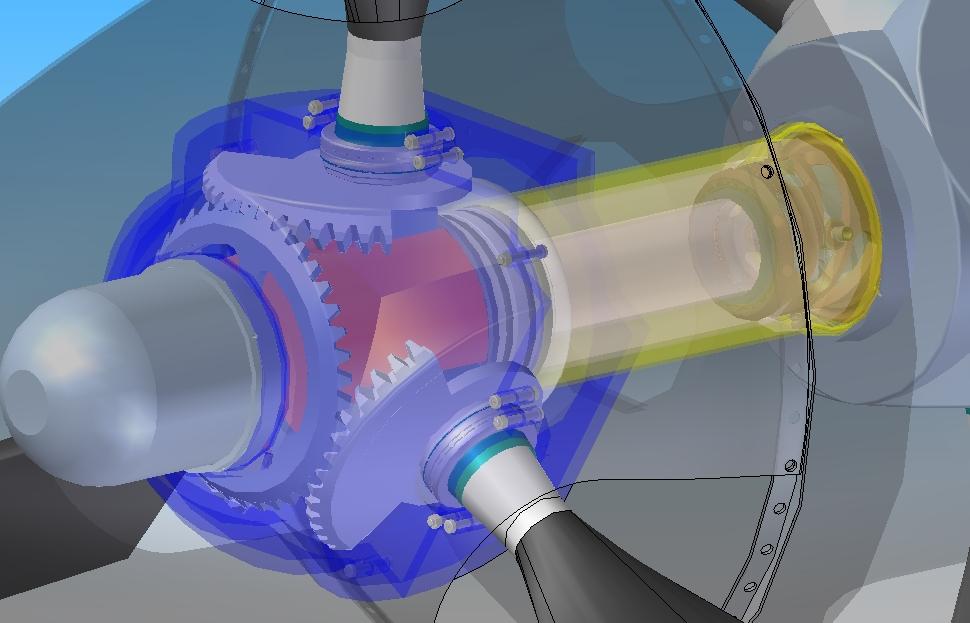 La soluzione adottata Per il sistema di regolazione del passo è stato adottato il principio utilizzato per le eliche Hydromatic di Hamilton Standard, nella versione