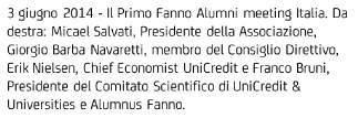 Altre attività Oltre al sostegno allo studio e alla ricerca, l Associazione Borsisti Marco Fanno organizza gli Alumni meeting e, da quest anno, accompagna i propri Alumni al Workshop di Petralia