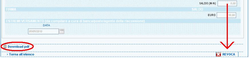 Ai fini della presa in carico della Revoca F24 è necessario, dopo aver verificato i dati presenti nella mappa riepilogativa, portare alla firma la richiesta (vedi paragrafo Come firmare le